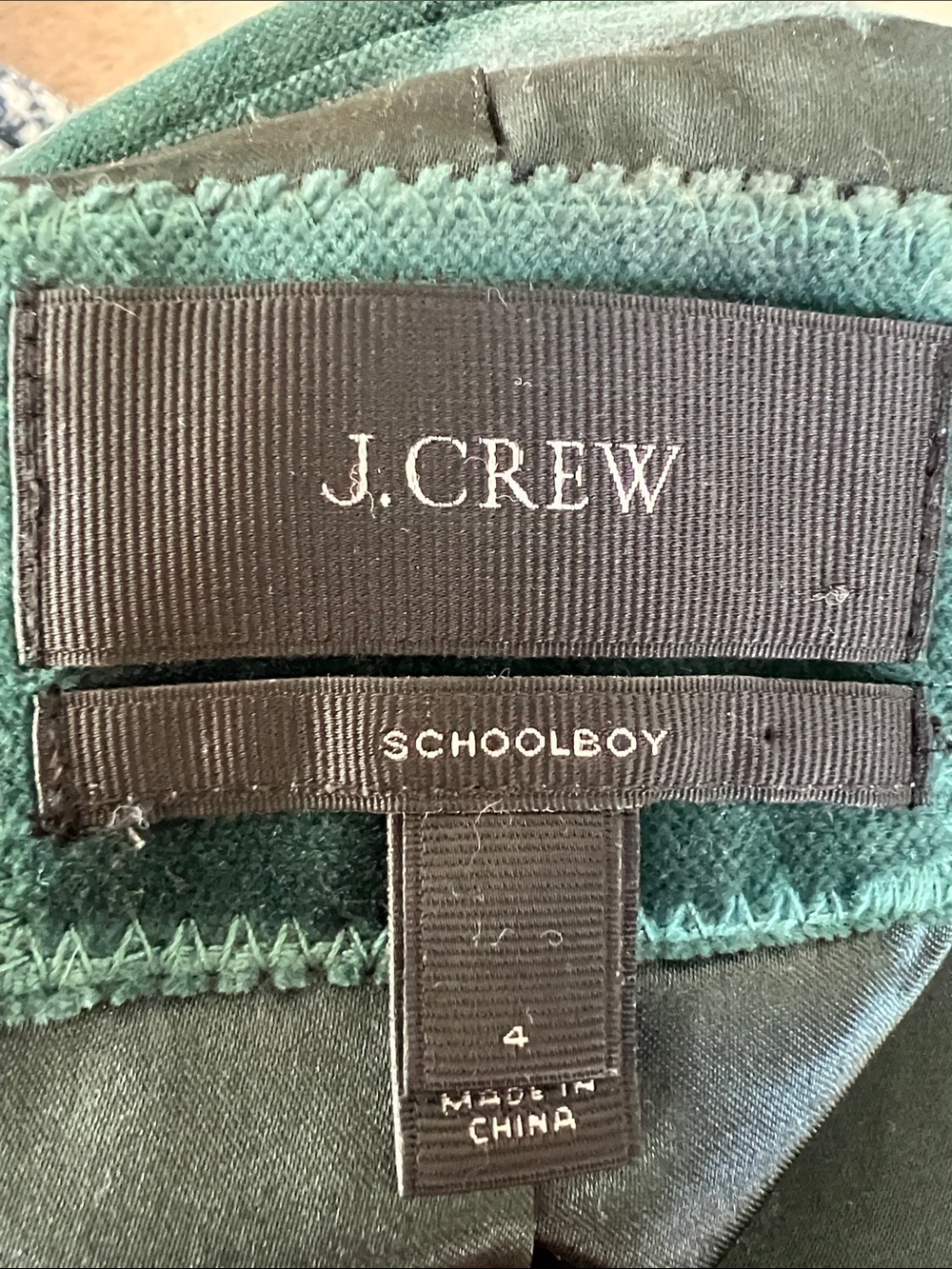 J. Crew Green Velvet Schoolboy Blazer 4 - Picture 5 of 5